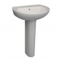 Signature QuikPak Basin and Full Pedestal 573mm Wide - 1 Tap Hole