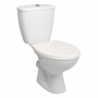 Signature QuikPak Open Back Close Coupled Toilet with Push Button Cistern - Soft Close Seat