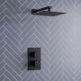 Signature React Thermostatic Dual Concealed Mixer Shower with Fixed Shower Head - Matt Black