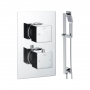 Signature React Thermostatic Concealed Shower Valve with Adjustable Slide Rail Kit - Chrome
