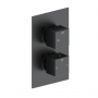 Signature React Thermostatic 1 Outlet Concealed Shower Valve Dual Handle - Matt Black