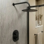 Signature Reflex Thermostatic Dual Concealed Mixer Shower with Fixed Shower Head - Matt Black
