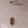 Signature Reflex Thermostatic Dual Concealed Mixer Shower with Fixed Shower Head - Brushed Bronze