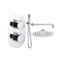 Signature Reflex Thermostatic Dual Concealed Mixer Shower with Shower Kit + Fixed Shower Head - Chrome