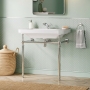 Signature Saga Basin with Chrome Washstand 810mm Wide - 1 Tap Hole