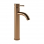 Signature Sail Mono Tall Basin Mixer Tap Single Handle - Brushed Bronze