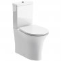 Signature Indus Rimless Close Coupled Fully Shrouded Toilet with Push Button Cistern - Soft Close Seat