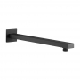 Signature Square Wall Mounted Shower Arm 300mm Length - Matt Black