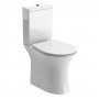 Signature Indus Open Back Close Coupled Rimless Toilet with Push Button Cistern - Soft Close Seat