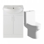 Signature Skyline Bathroom Suite with Floor Standing Vanity Unit 550mm Wide - 1 Tap Hole