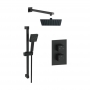 Signature Square Dual Concealed Mixer Shower with Shower Kit + Fixed Head - Matt Black