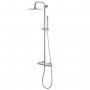 Vema Thermostatic Bar Mixer Shower with Shower Kit + Fixed Head - Stainless Steel