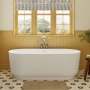 Signature Gala Freestanding Bath 1685mm x 800mm 0 Tap Hole - Matt White