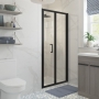 Signature Verve Matt Black Bi-Fold Shower Door - 5mm Glass