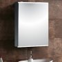 Delphi Virgo Alu Mirrored Bathroom Cabinet With Demister Pad and Shaver Socket 700mm H x 500mm W