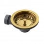 The 1810 Company Basket Strainer Waste for Fireclay Sink - Gold/Brass (Pack of 2)