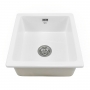 The 1810 Company Argilla 1 Bowl Fireclay Kitchen Sink 450mm Wide - White