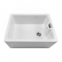 The 1810 Company Argilla 1 Bowl Fireclay Kitchen Sink 595mm Wide - White
