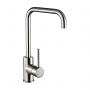 The 1810 Company Cascata Square Spout Kitchen Sink Mixer Tap - Brushed Steel