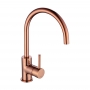The 1810 Company Courbe Curved Spout Kitchen Sink Mixer Tap - Copper