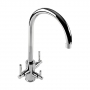 The 1810 Company Curvato Trio Water Filter Kitchen Sink Mixer Tap - Chrome