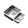 The 1810 Company Luxsoplusduo25 340/160U 1.5 Bowl Undermount Kitchen Sink - Left Handed