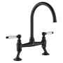 The 1810 Company Moulins Classic 2 Hole Design Kitchen Sink Mixer Tap - Matt Black
