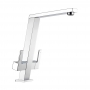 The 1810 Company Pendenza Double Lever Kitchen Sink Mixer Tap - Chrome