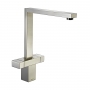 The 1810 Company Versare Square Design Kitchen Sink Mixer Tap - Brushed Steel