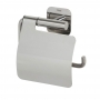 Tiger Colar Toilet Roll Holder with Cover - Polished Stainless Steel