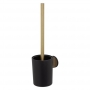 Tiger Tune Toilet Brush and Holder - Brushed Brass/Black