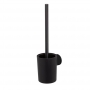 Tiger Tune Toilet Brush and Holder - Brushed Metal Black/Black