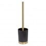 Tiger Tune Toilet Brush and Holder Freestanding - Brushed Brass/Black