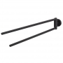Tiger Urban Towel Rail With 2 Arms - Black