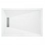 TrayMate TM25 Linear Rectangular Shower Tray with Waste 1500mm x 800mm - White