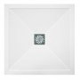TrayMate TM25 Symmetry Square Anti-Slip Shower Tray 900mm x 900mm - White