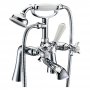 Delphi Wisley Bath Shower Mixer Tap with Shower Kit Pillar Mounted - Chrome