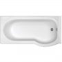 Trojan Concert P-Shaped Shower Bath 1675mm x 750mm/850mm Right Handed - No Tap Hole