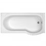 Trojan Concert P-Shaped Shower Bath 1500mm x 700mm/800mm Right Handed - No Tap Hole