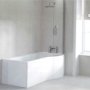 Trojan Aqua P-Shaped Bath Screen with Knob