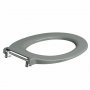 Twyford Avalon Toilet Seat Ring with Bar Hinge Top - Grey