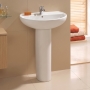 Twyford Alcona Basin & Full Pedestal 500mm Wide 1 Tap Hole