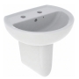 Twyford Alcona Handrinse Basin & Semi Pedestal 400mm Wide 2 Tap Hole