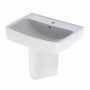 Twyford Alcona Basin and Semi Pedestal 600mm Wide - 1 Tap Hole