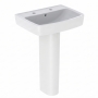 Twyford Alcona Basin & Full Pedestal 550mm Wide 2 Tap Hole
