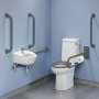 Twyford Doc M Value Pack with Rimless Disabled Toilet - Grey