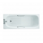 Twyford Neptune Single Ended Rectangular Antislip Bath with Grips 1700mm x 700mm 2 Tap Hole
