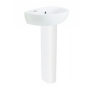 Twyford Option Basin with Full Pedestal 400mm W Left Handed - 1 Tap Hole