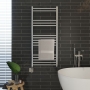 Ultraheat Eco-Rail Chrome 22mm Straight Electric Heated Ladder Towel Rail