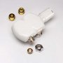 Ultraheat Interaxial Swivel Valve Pair with 15mm Tube Connectors and Domignon Sensor - White